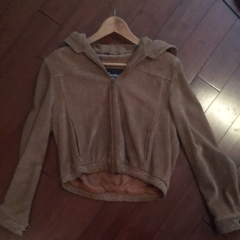 VINTAGE 70s Wilson’s SUEDE hooded jacket.